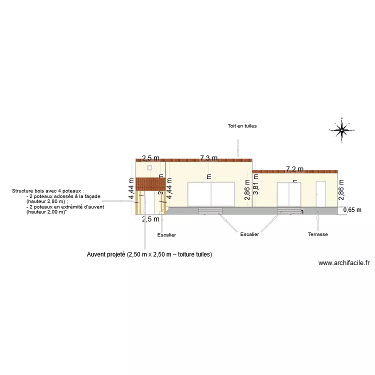 COUPE FACADE SUD EXISTANT 18 2 26 14 14. Plan de 