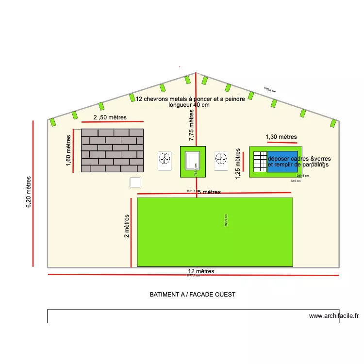 FACADE OUEST ravalement 2. Plan de 
