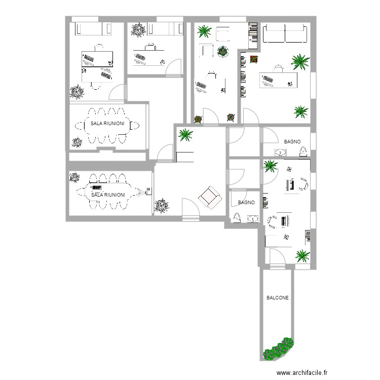 YOLANDA E FRANCESCA 03. Plan de 15 pièces et 126 m2