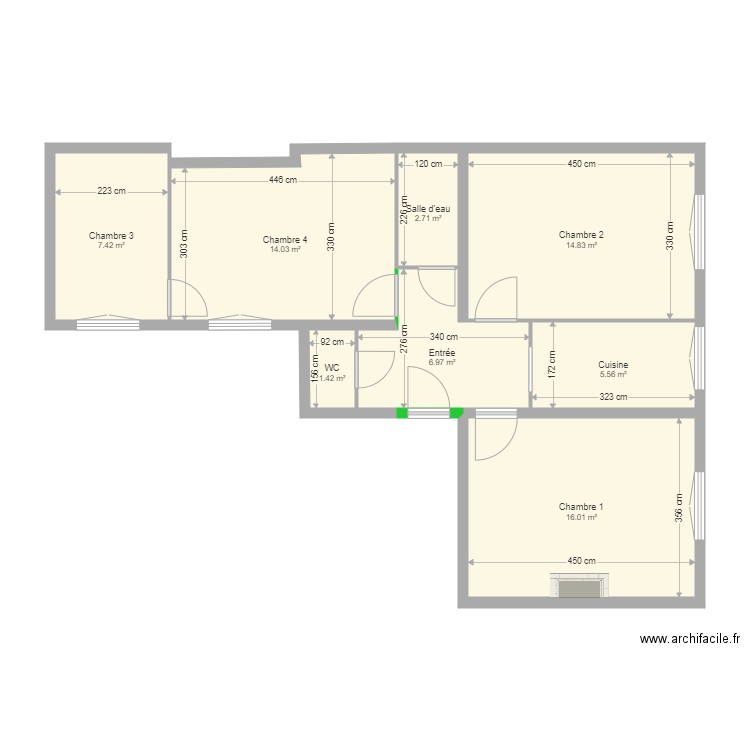 Cité Phalsbourg. Plan de 0 pièce et 0 m2