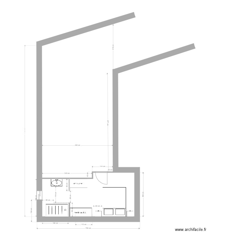 plan guillaume chambre 1 . Plan de 0 pièce et 0 m2