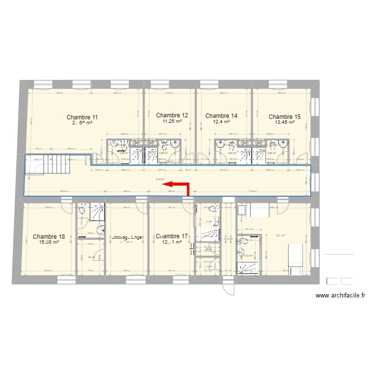 RodinEtage Projet5 avec Ch16. Plan de 0 pièce et 0 m2