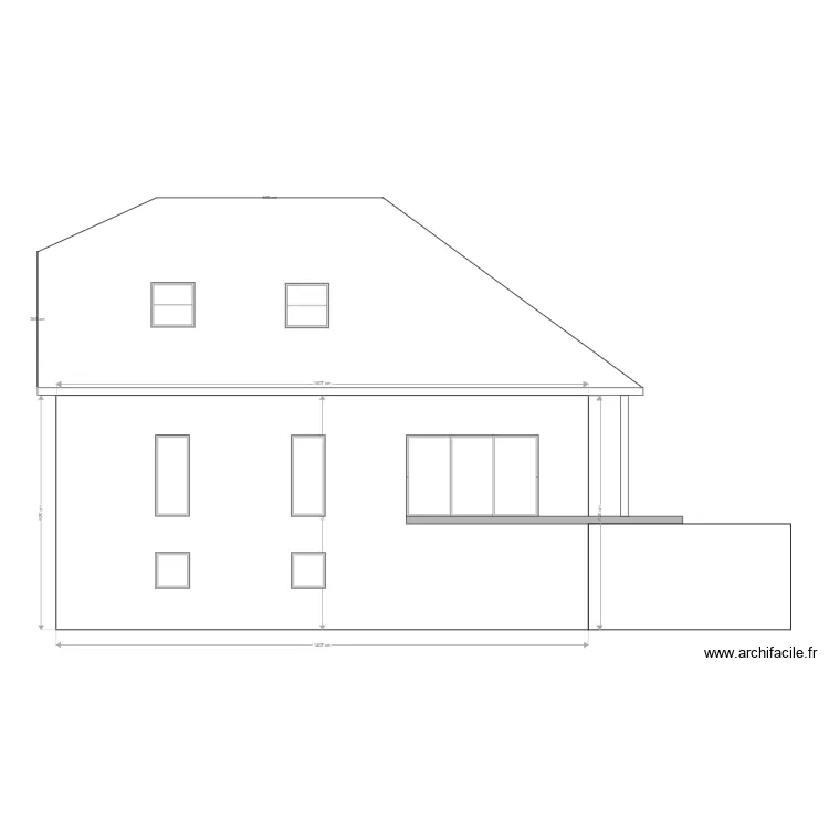 maison finie. Plan de 