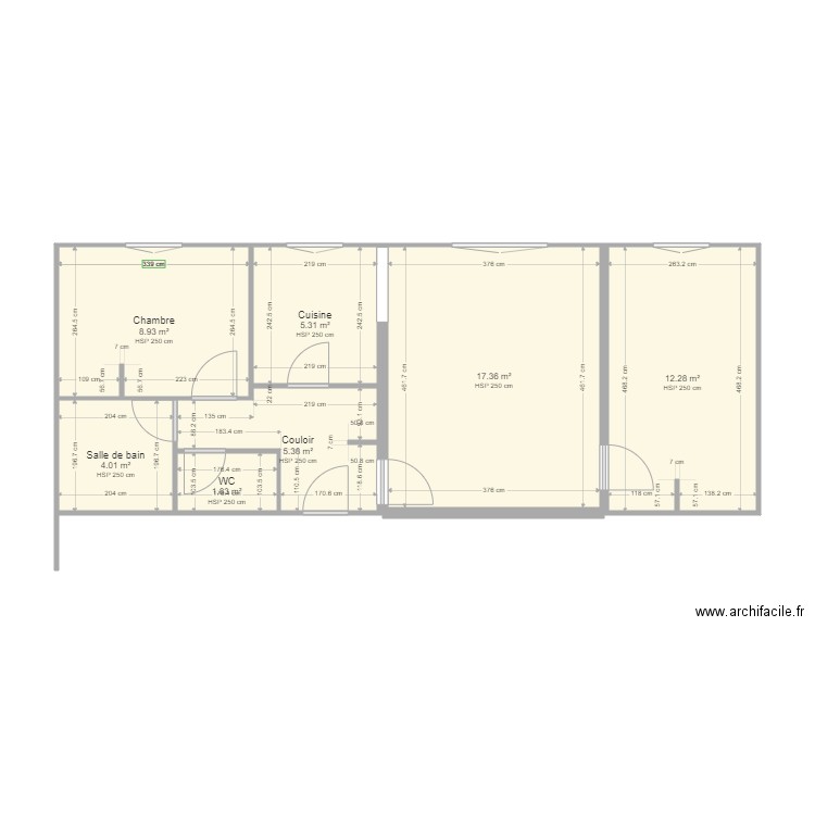 FONCIA EV BRDC. Plan de 7 pièces et 55 m2