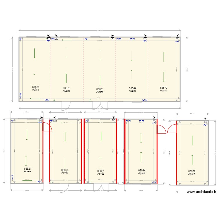 Module occasion ensembles. Plan de 6 pièces et 175 m2