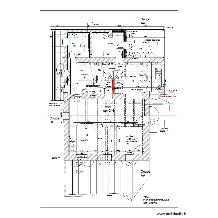 Clos Cibonne RDC. Plan de 0 pièce et 0 m2