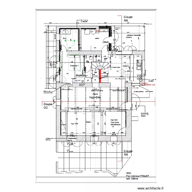 Clos Cibonne RDC. Plan de 
