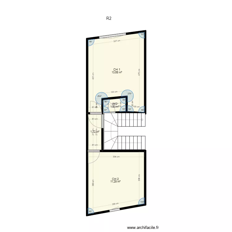 R2 maison. Plan de 