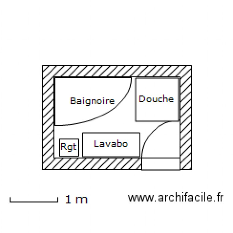 Salle de Bains. Plan de 0 pièce et 0 m2