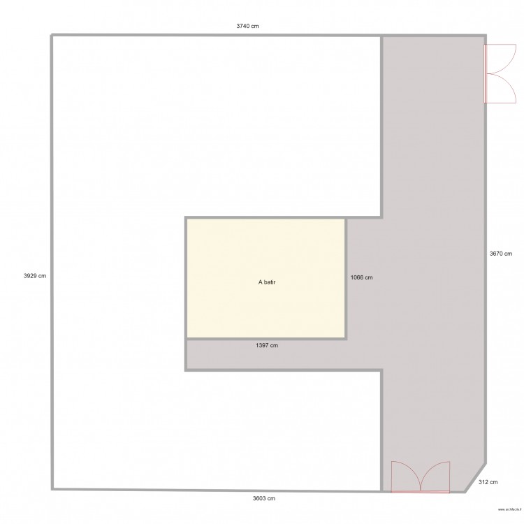 mwamba plan masse. Plan de 2 pièces et 543 m2