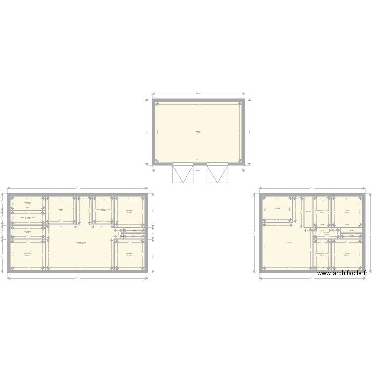 130 et 100m2 double pp. Plan de 0 pièce et 0 m2