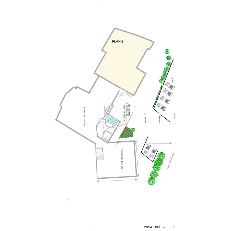 LES FRASSES SOUS SOL/SPA. Plan de 1 pièce et 318 m2