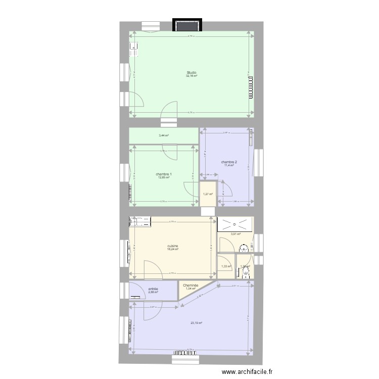 asse-le-boisne. Plan de 12 pièces et 111 m2