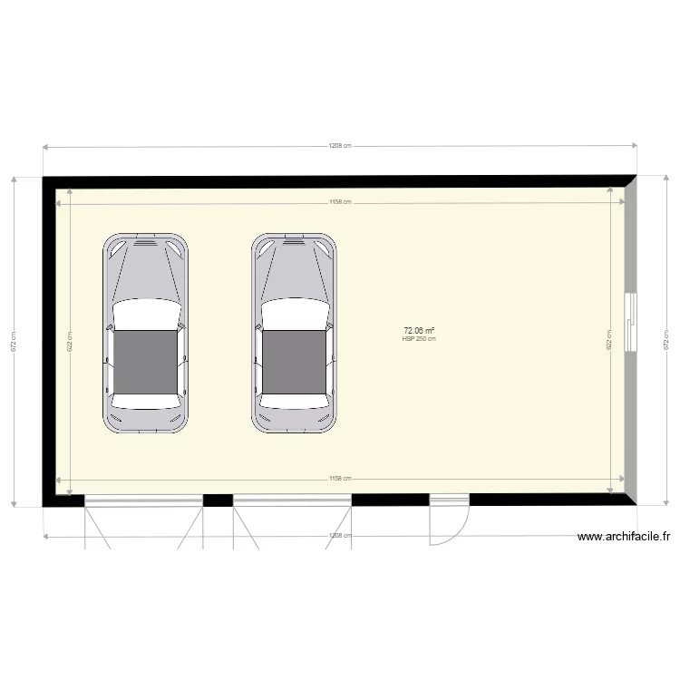 garage. Plan de 