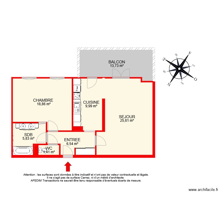 BI 8464. Plan de 10 pièces et 83 m2