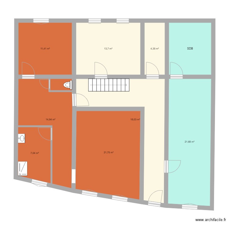 Rdc AM1 App San et CH. Plan de 0 pièce et 0 m2