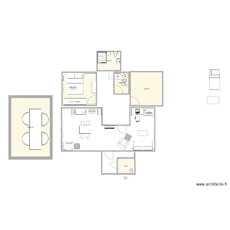 appartement. Plan de 0 pièce et 0 m2