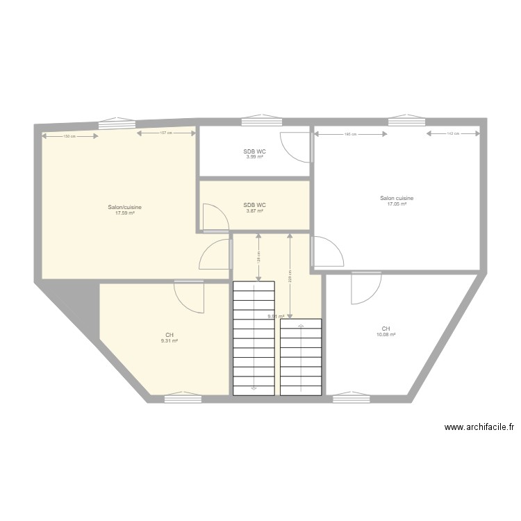 BEAUPUY 1er étage. Plan de 0 pièce et 0 m2