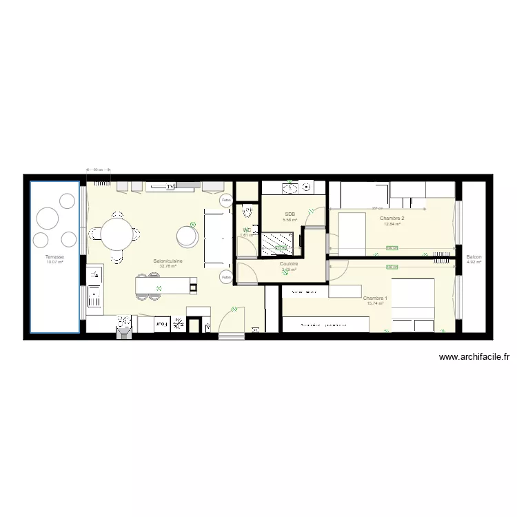 T3 Nogent sur Marne A4. Plan de 
