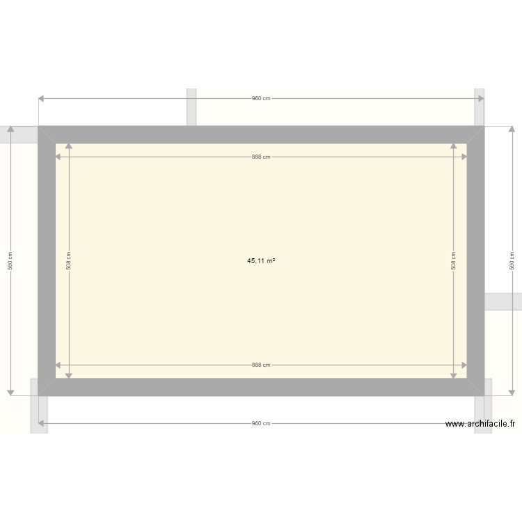 Trame Titounière. Plan de 3 pièces et 172 m2