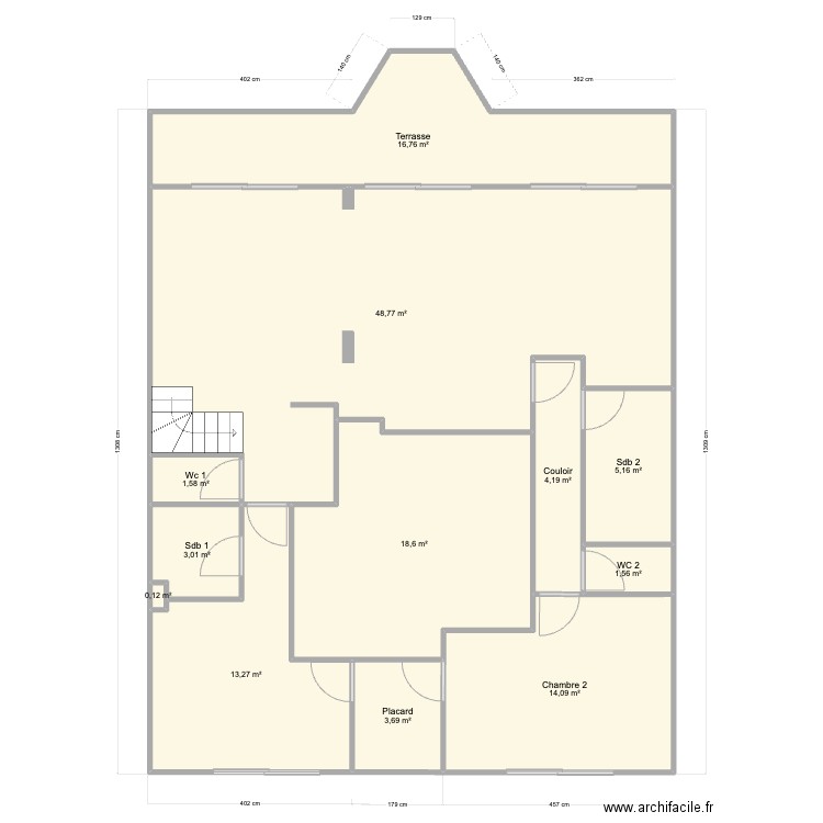 Pornichet De Gaulle RDC Base. Plan de 0 pièce et 0 m2