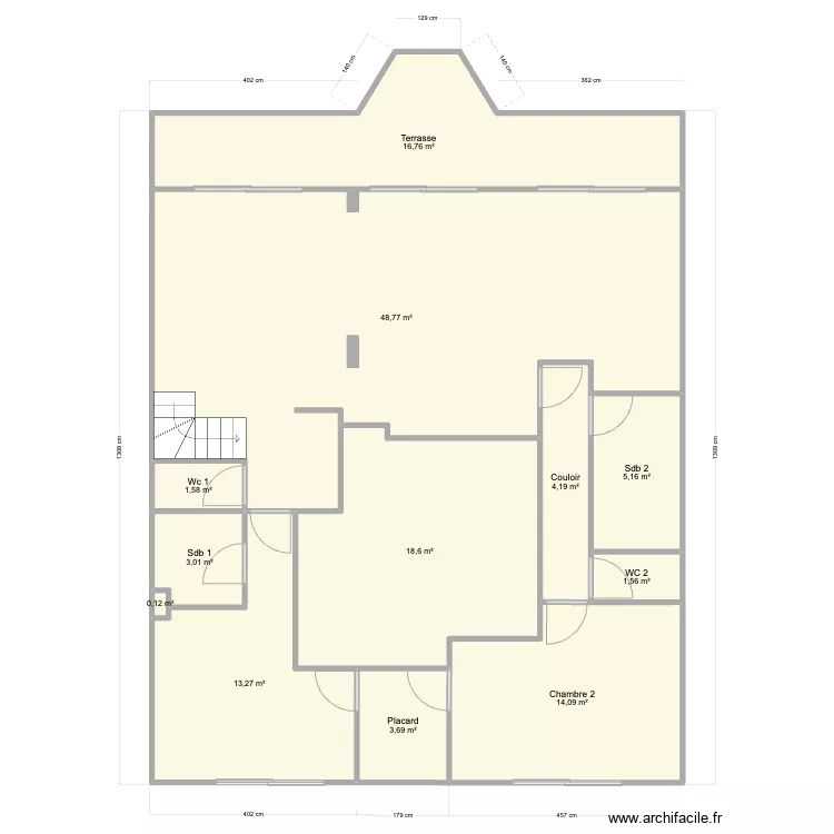 Pornichet De Gaulle RDC Base. Plan de 