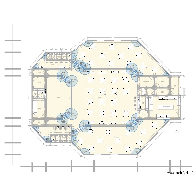 PROJET ENTREPRISE. Plan de 29 pièces et 562 m2