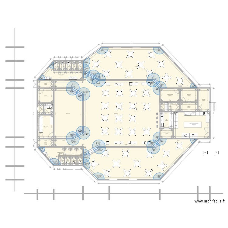 PROJET ENTREPRISE. Plan de 30 pièces et 557 m2