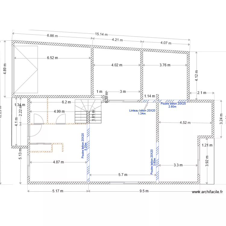 Rez de chaus&eacute;e. Plan de 
