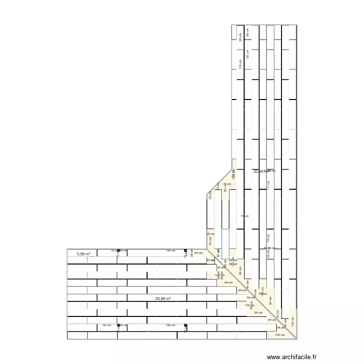 hennion coupe 45. Plan de 
