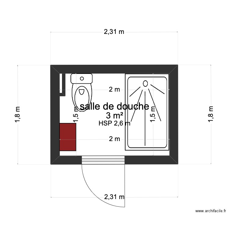 Salle de bains 2022. Plan de 0 pièce et 0 m2