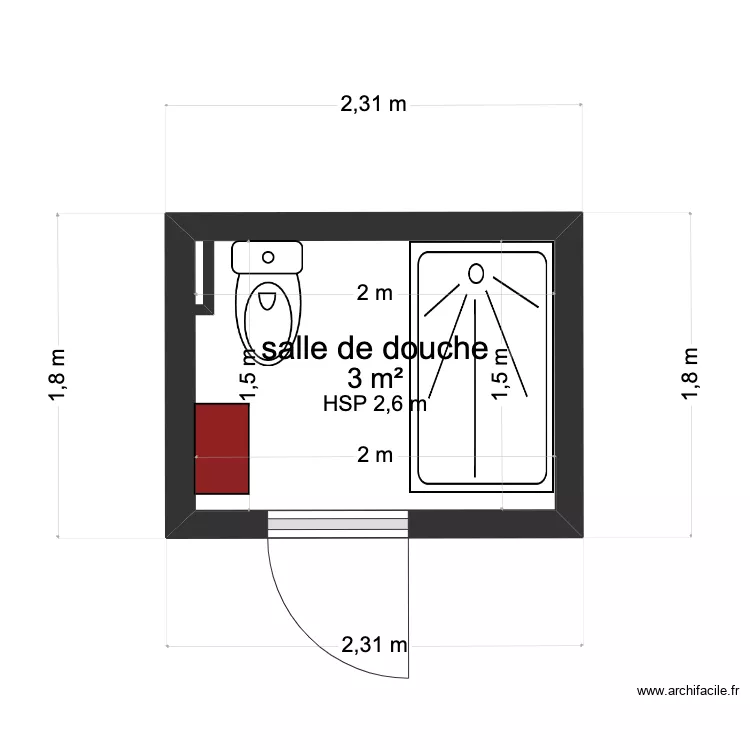 Salle de bains 2022. Plan de 