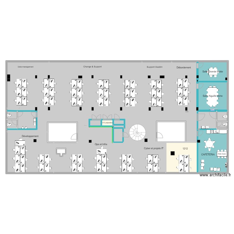 8 Vernier version finale. Plan de 27 pièces et 597 m2