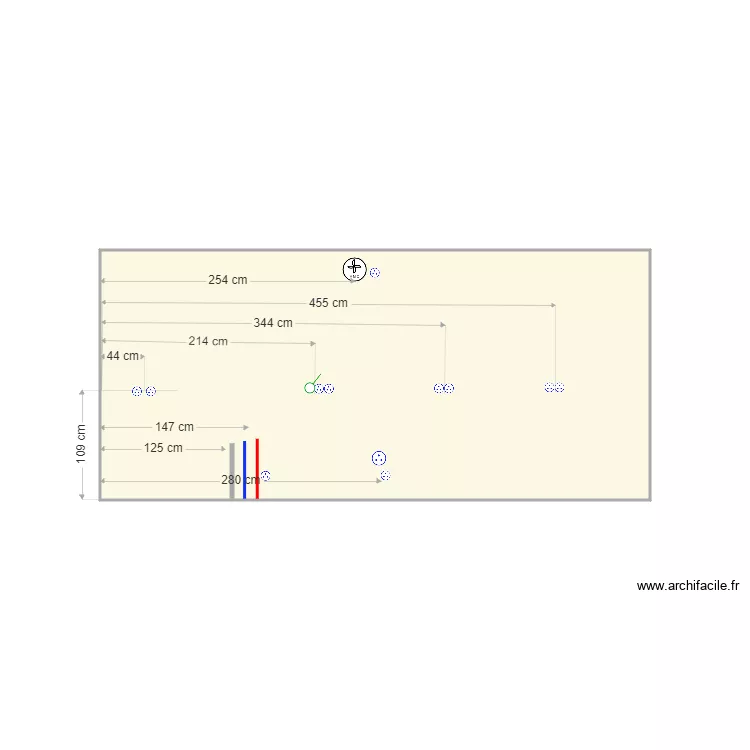 mur cuisine. Plan de 