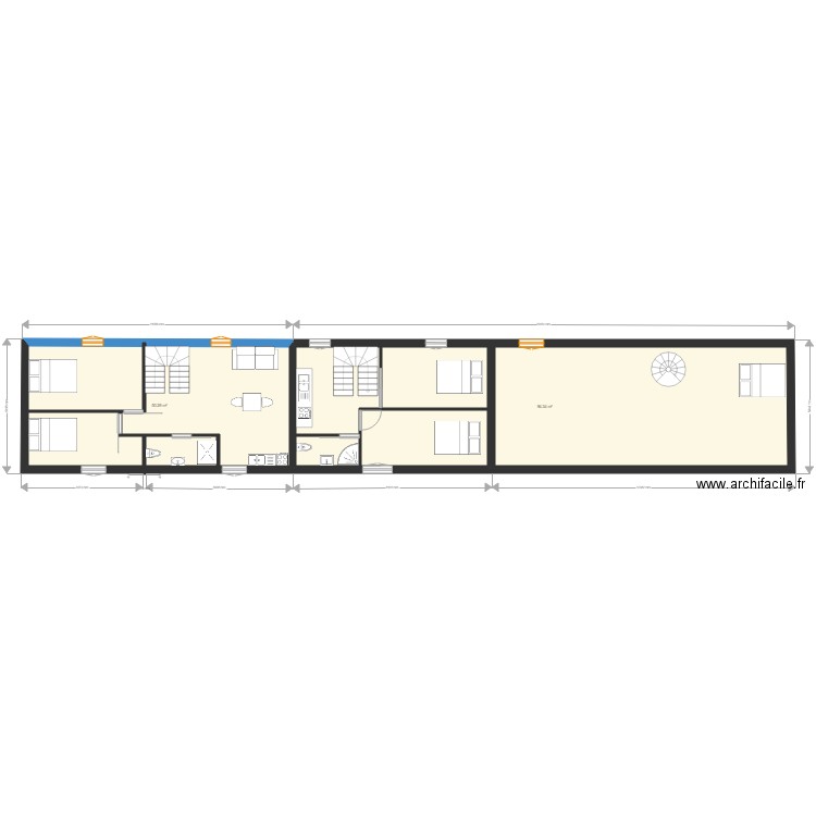 projet parisot maison bleue  27 oct etage projet 1. Plan de 0 pièce et 0 m2