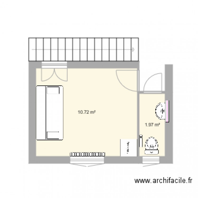 chambre toilette Jour J. Plan de 0 pièce et 0 m2