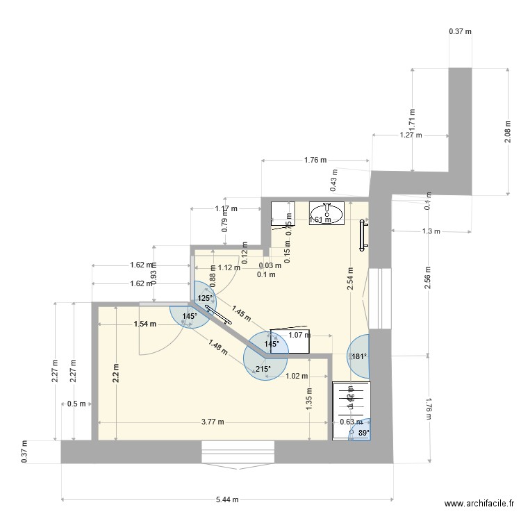 sdb. Plan de 0 pièce et 0 m2
