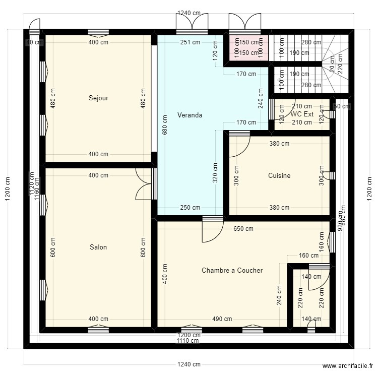 Plan de terrain 12mx10m Client 46 76 66 54 v2. Plan de 10 pièces et 124 m2