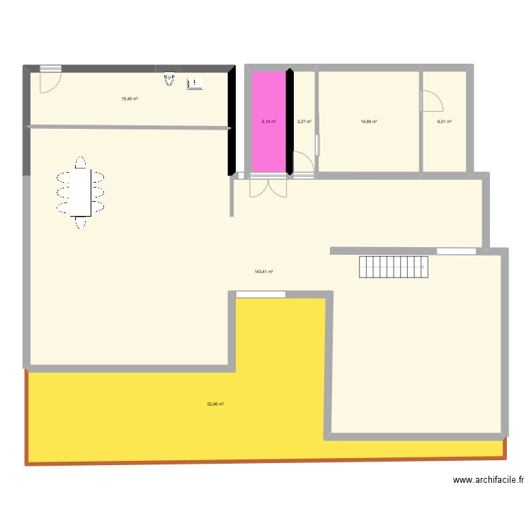 Plaideur V1 escalier déplacé. Plan de 0 pièce et 0 m2