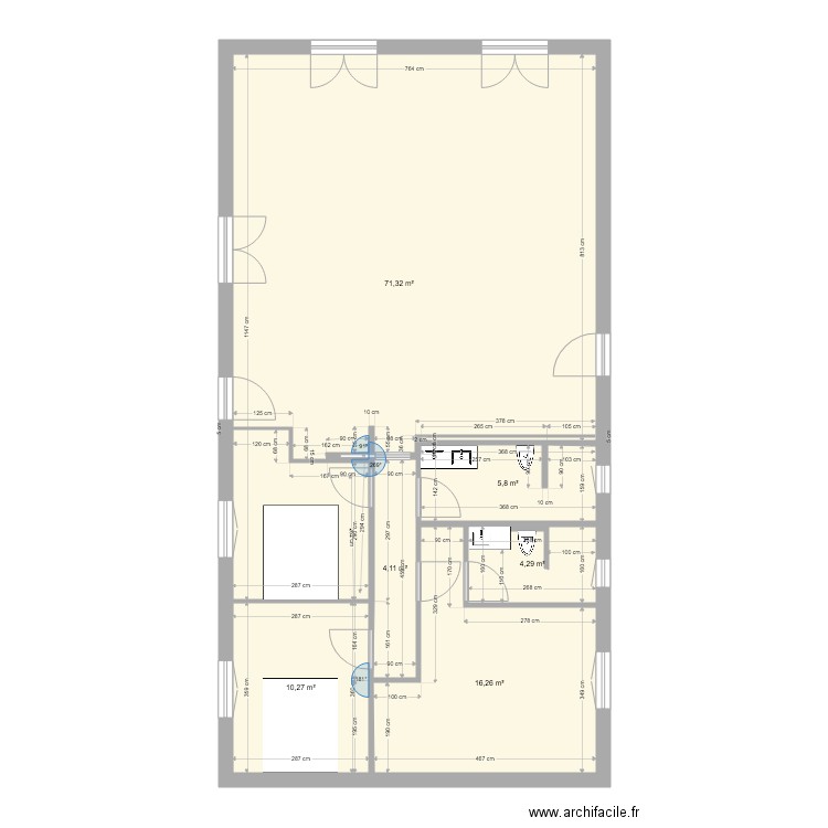 plan maison complet à modifier fenetre salon. Plan de 0 pièce et 0 m2