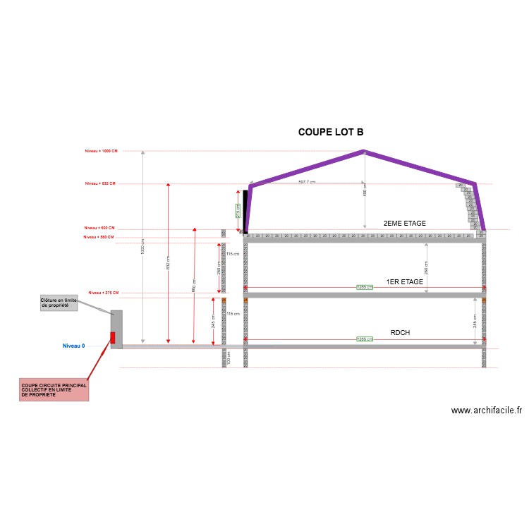 Coupe Lot B pour enedis 01 01 2020. Plan de 0 pièce et 0 m2