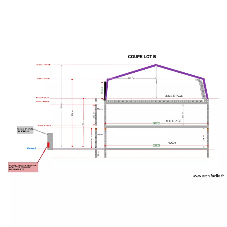 Coupe Lot B pour enedis 01 01 2020. Plan de 