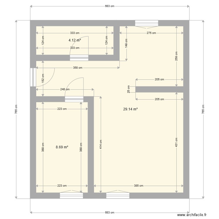 Vauband. Plan de 0 pièce et 0 m2