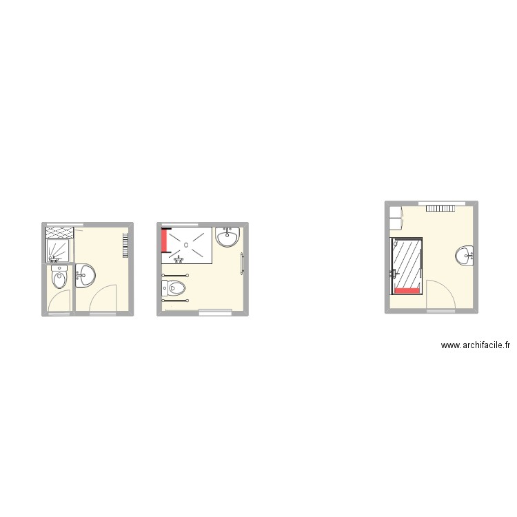 salle de bain B. Plan de 0 pièce et 0 m2