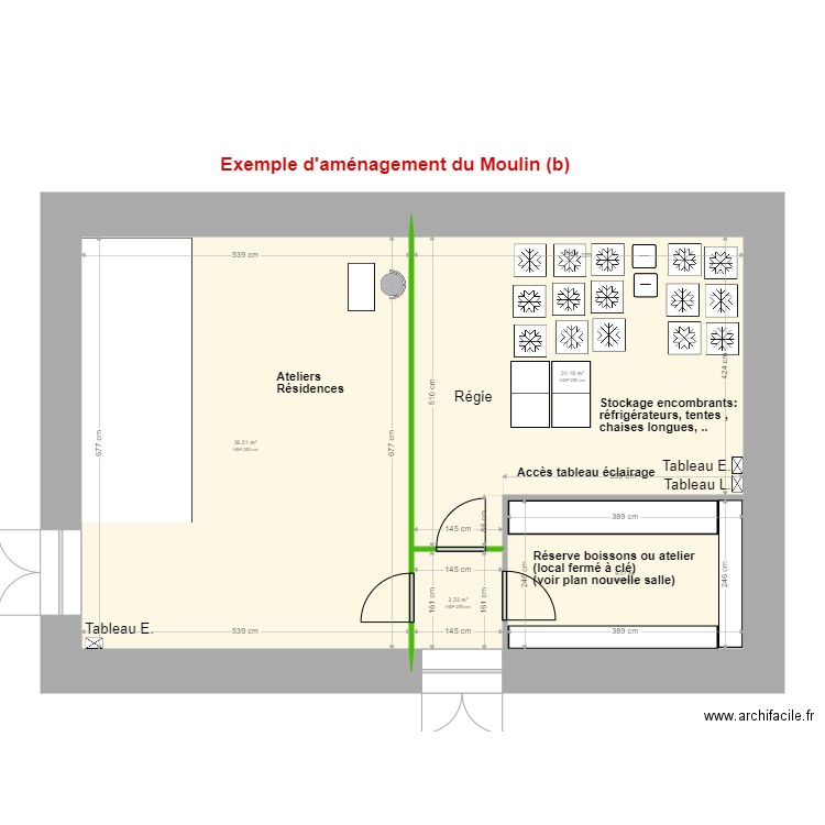 Moulin (b). Plan de 0 pièce et 0 m2
