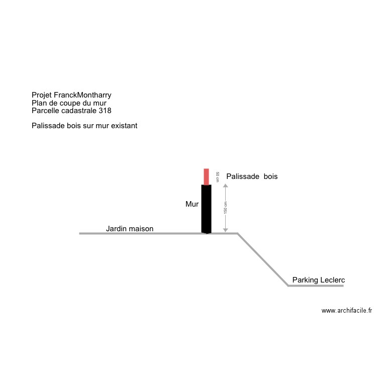 Palissade. Plan de 0 pièce et 0 m2