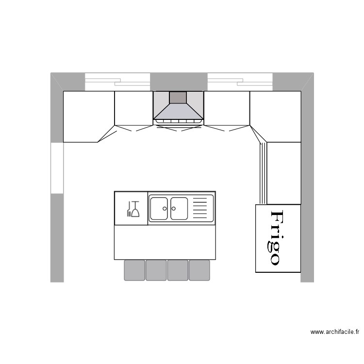 Cuisine. Plan de 0 pièce et 0 m2