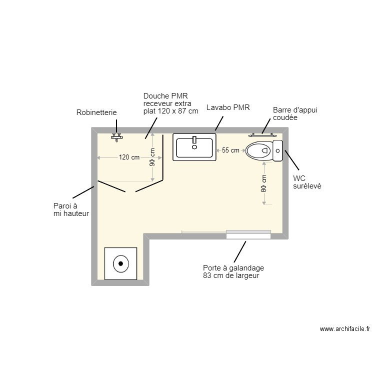 OTHE SDB projet 2. Plan de 0 pièce et 0 m2