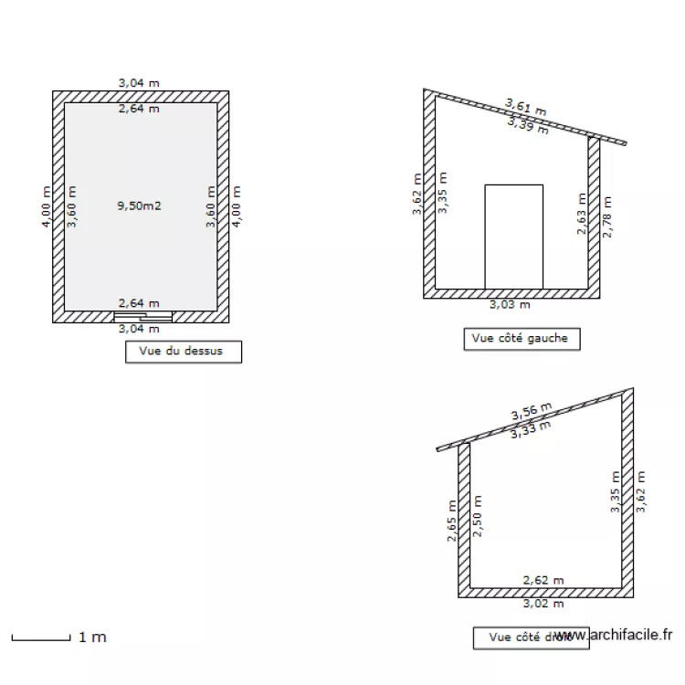Abri de Jardin Sol. Plan de 