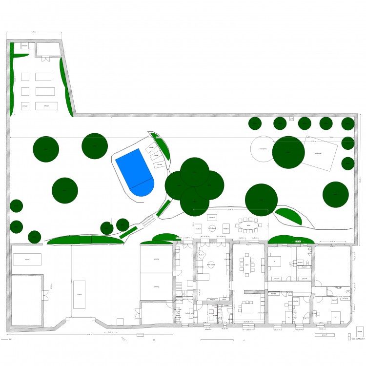 jardin. Plan de 0 pièce et 0 m2